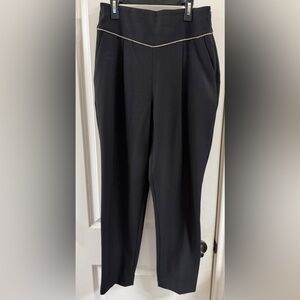 Express Black Ankle Pants with Silver Trim